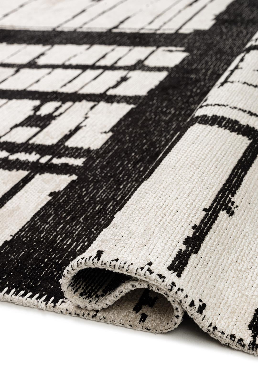 PEEL BLACK - ECRU RUG - 2