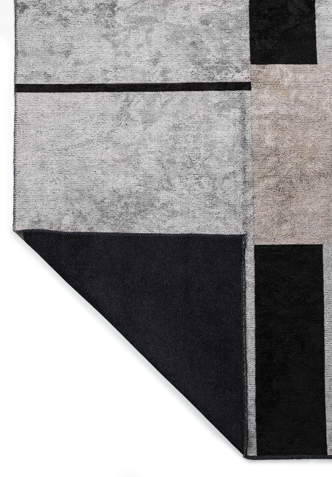 BLOCK BLACK - BEIGE - LIGHT GREY RUG - 3