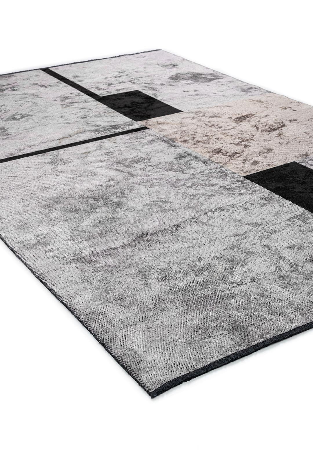 BLOCK BLACK - BEIGE - LIGHT GREY RUG - 4