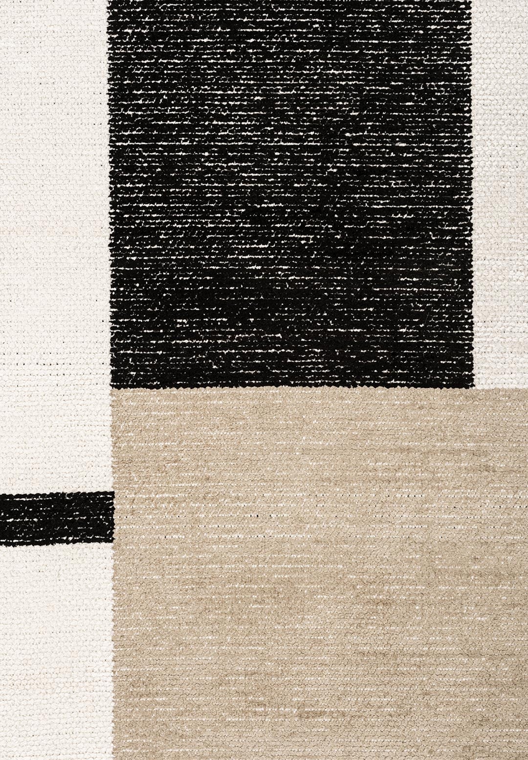 BLOCK BLACK - NOUGAT - ECRU RUG - 5