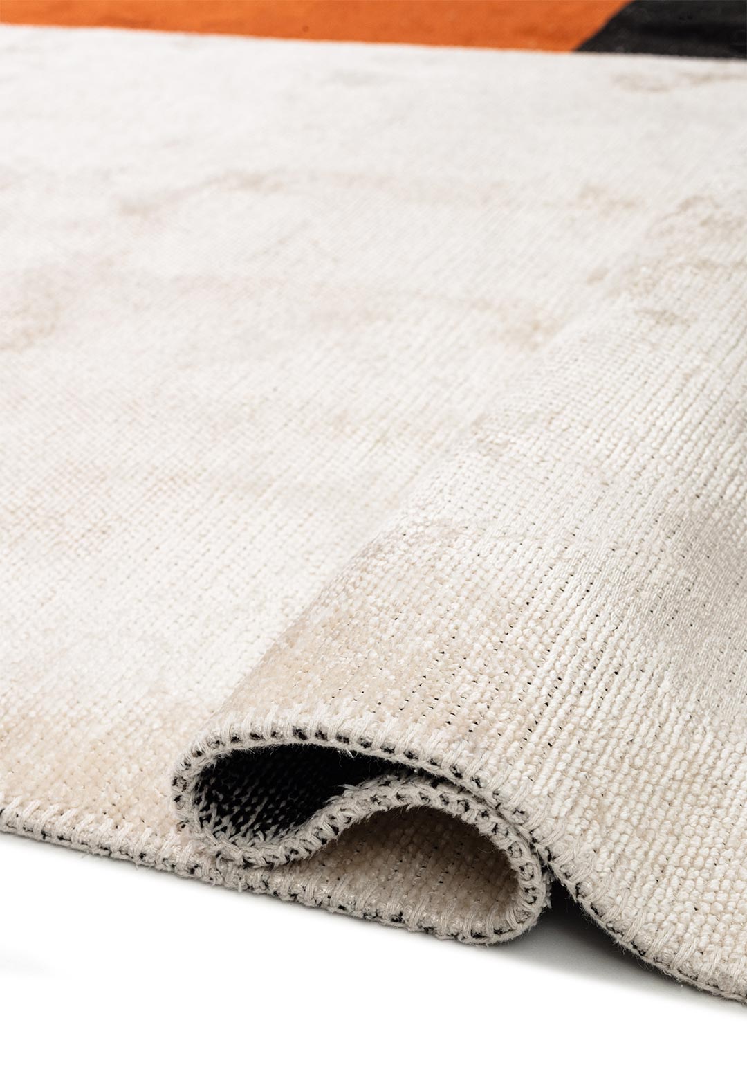 BLOCK BLACK - RUST - ECRU RUG - 2