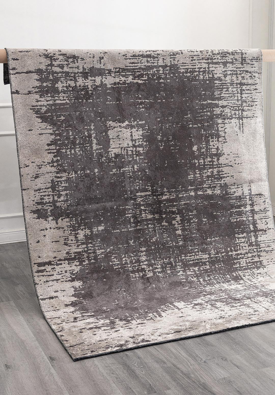 FOG CHARCOAL - CREAM RUG - 6