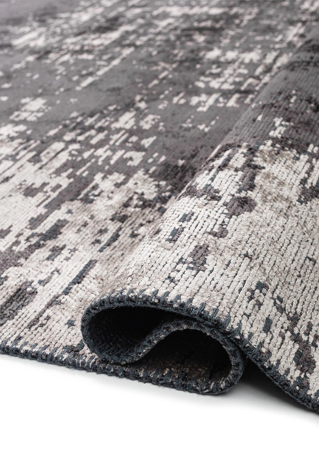 FOG CHARCOAL - CREAM RUG - 2