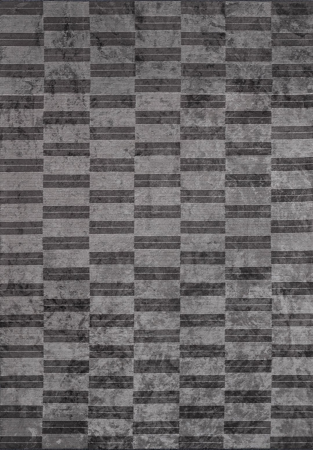 GLITCH CHARCOAL - GREY RUG - 1