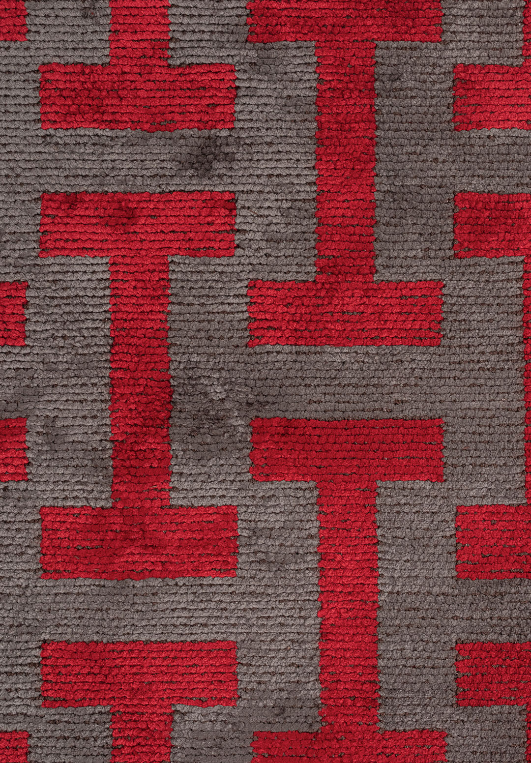 TIFFANY ANTHRACITE - RED RUG - 5