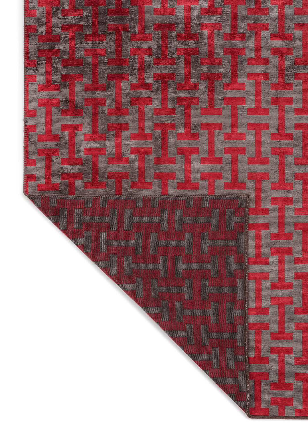 TIFFANY ANTHRACITE - RED RUG - 3