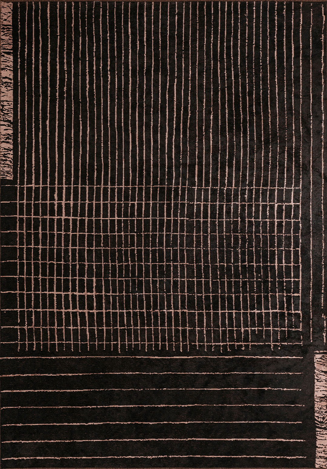 PERSPECTIVE COPPER - BLACK RUG - 1