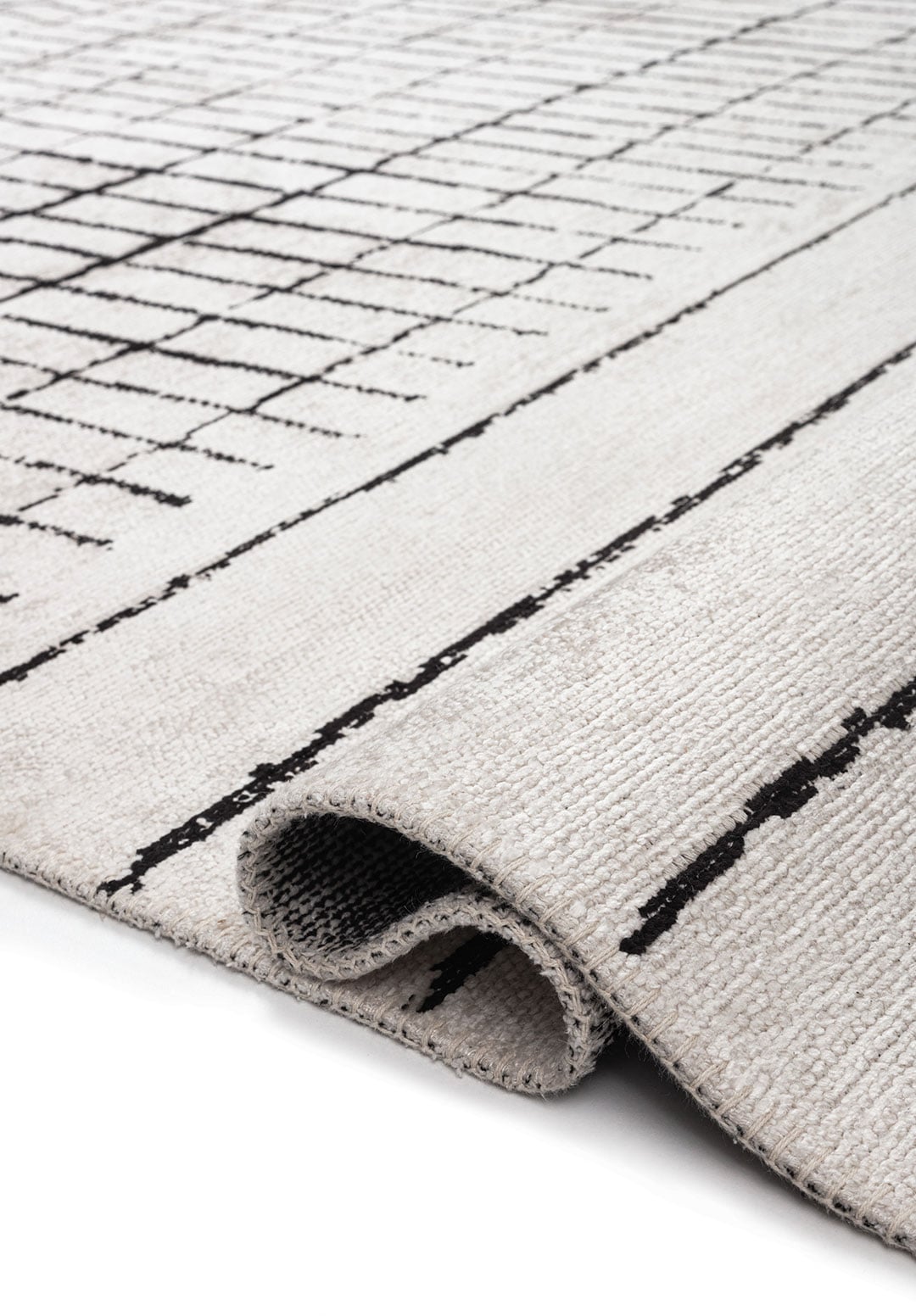 PERSPECTIVE BLACK - ECRU RUG - 2