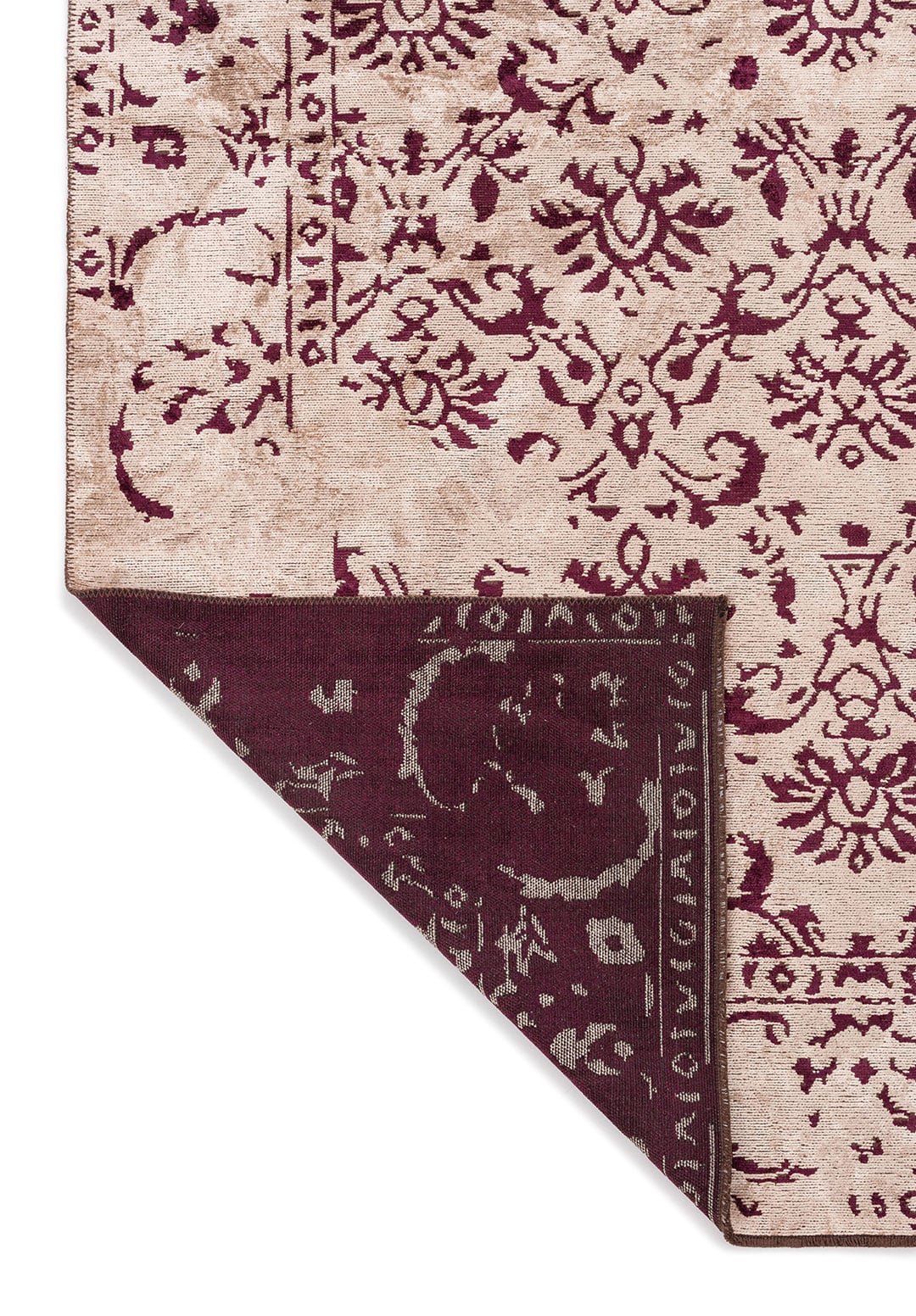 EMPERIA DARK DAMSON - LIGHT CREAM RUG - 3