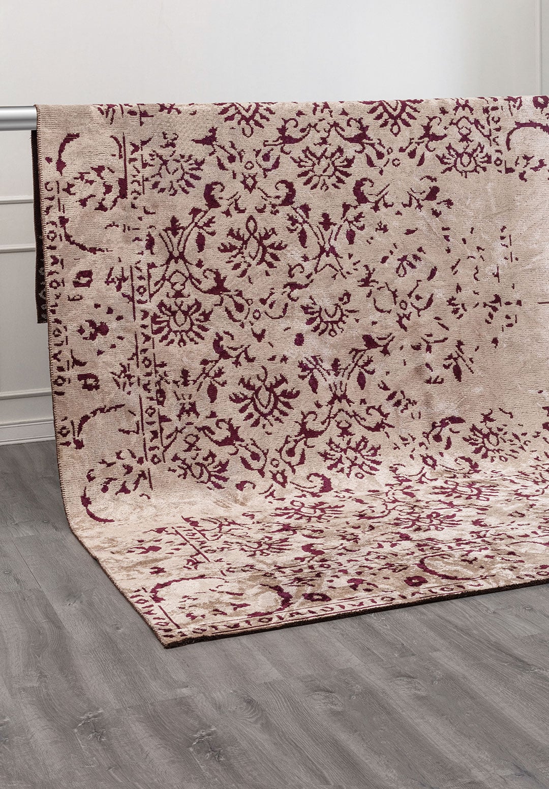 EMPERIA DARK DAMSON - LIGHT CREAM RUG - 4