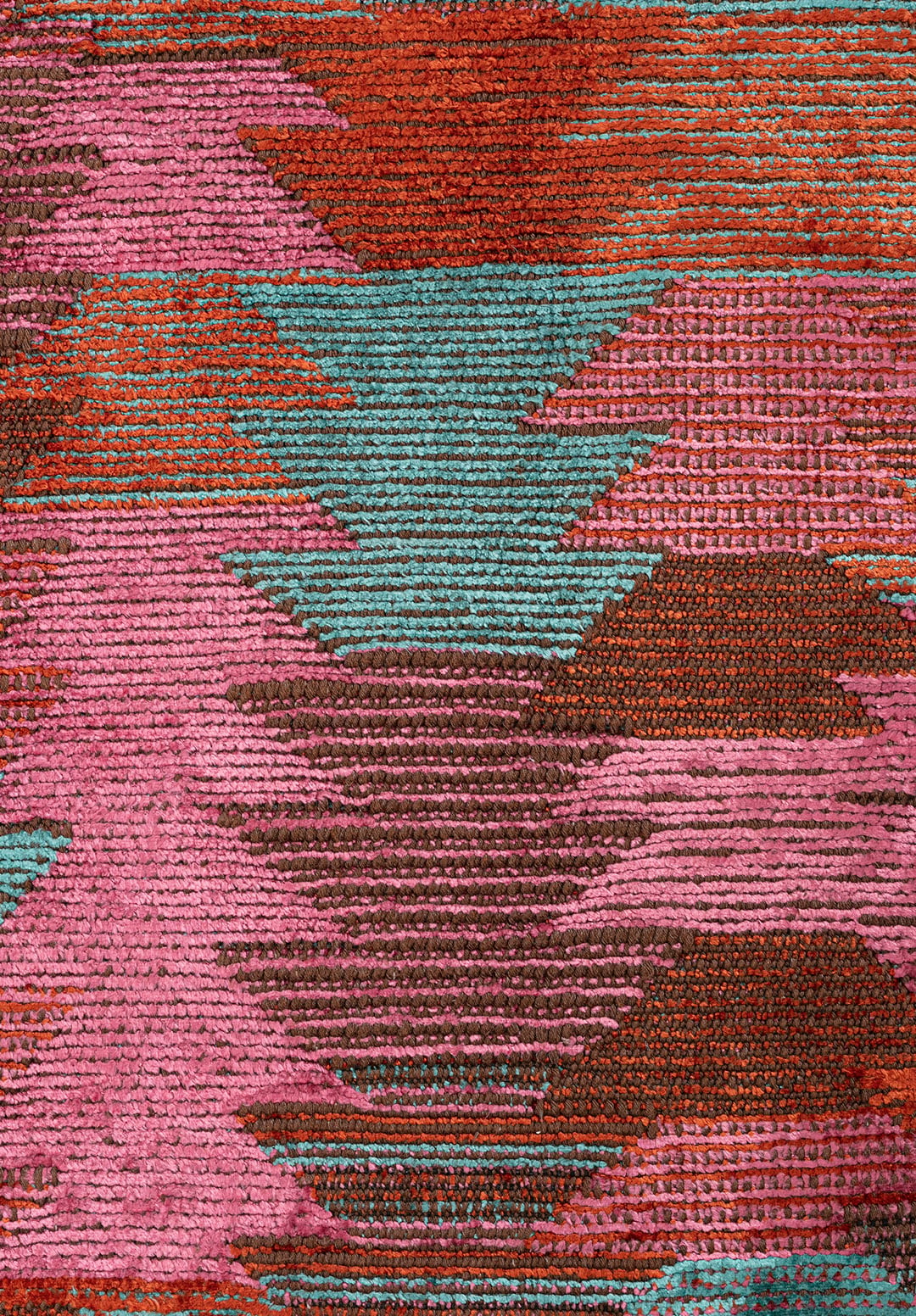 CLAN TURQUOISE - RUST - PINK RUG - 5