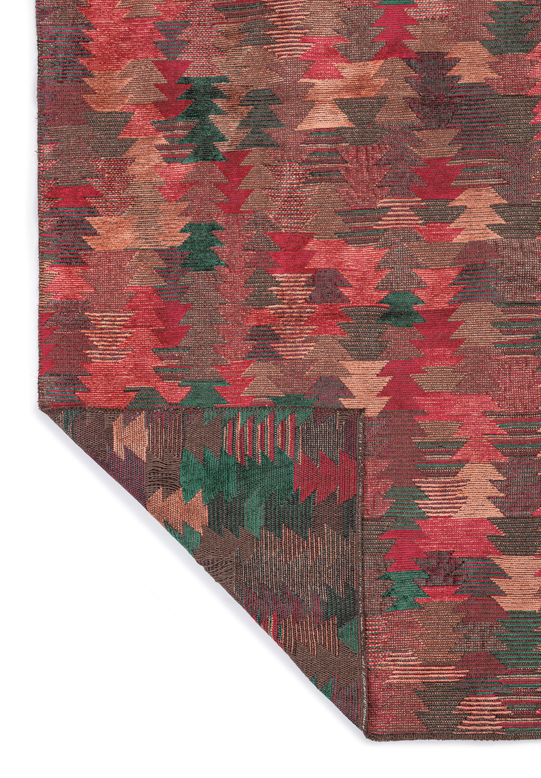 CLAN LIGHT CORAL - FUSCHIA - DARK GREEN RUG - 3