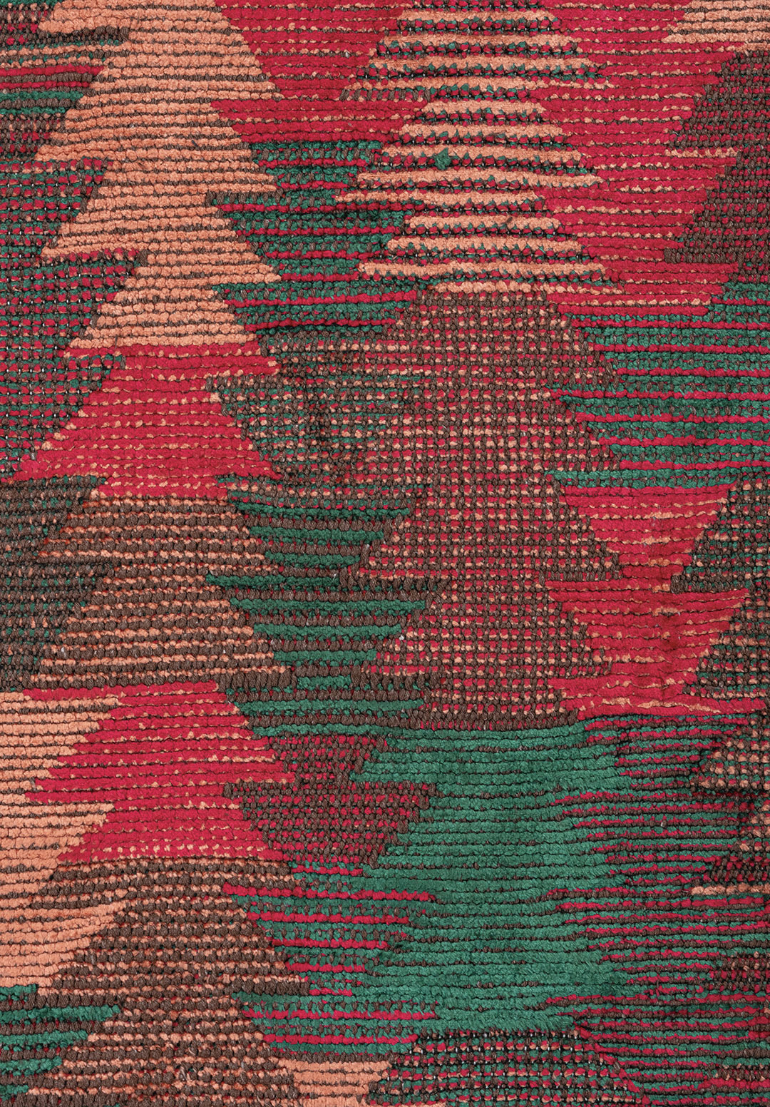 CLAN LIGHT CORAL - FUSCHIA - DARK GREEN RUG - 5