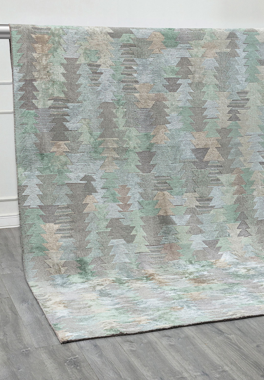 CLAN BEIGE - RIVER GREEN - ICE BLUE RUG - 4