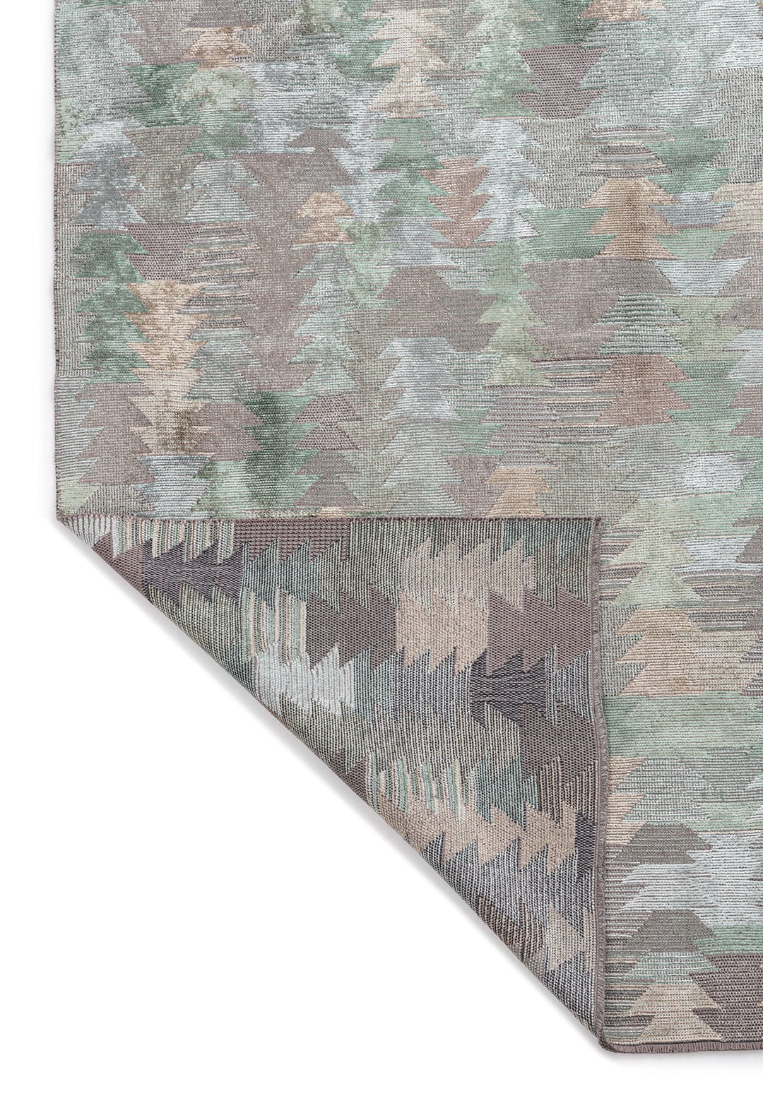 CLAN BEIGE - RIVER GREEN - ICE BLUE RUG - 3