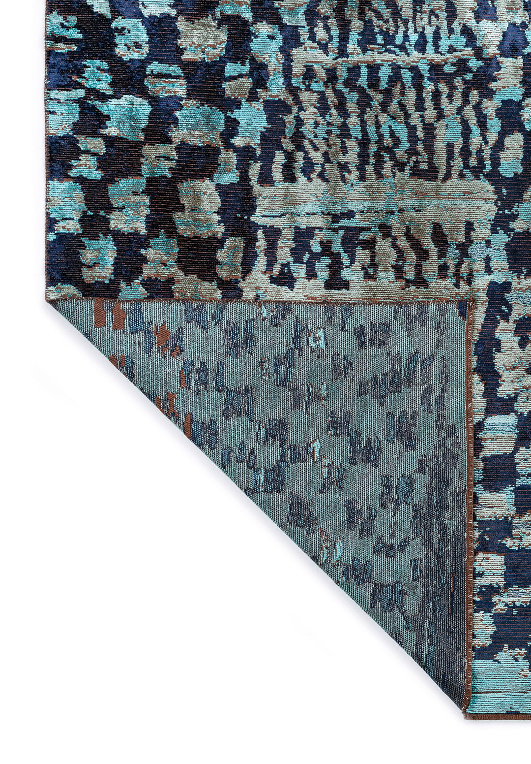 SAHARA TURQUOISE - DARK NAVY - RIVER GREEN RUG - 3