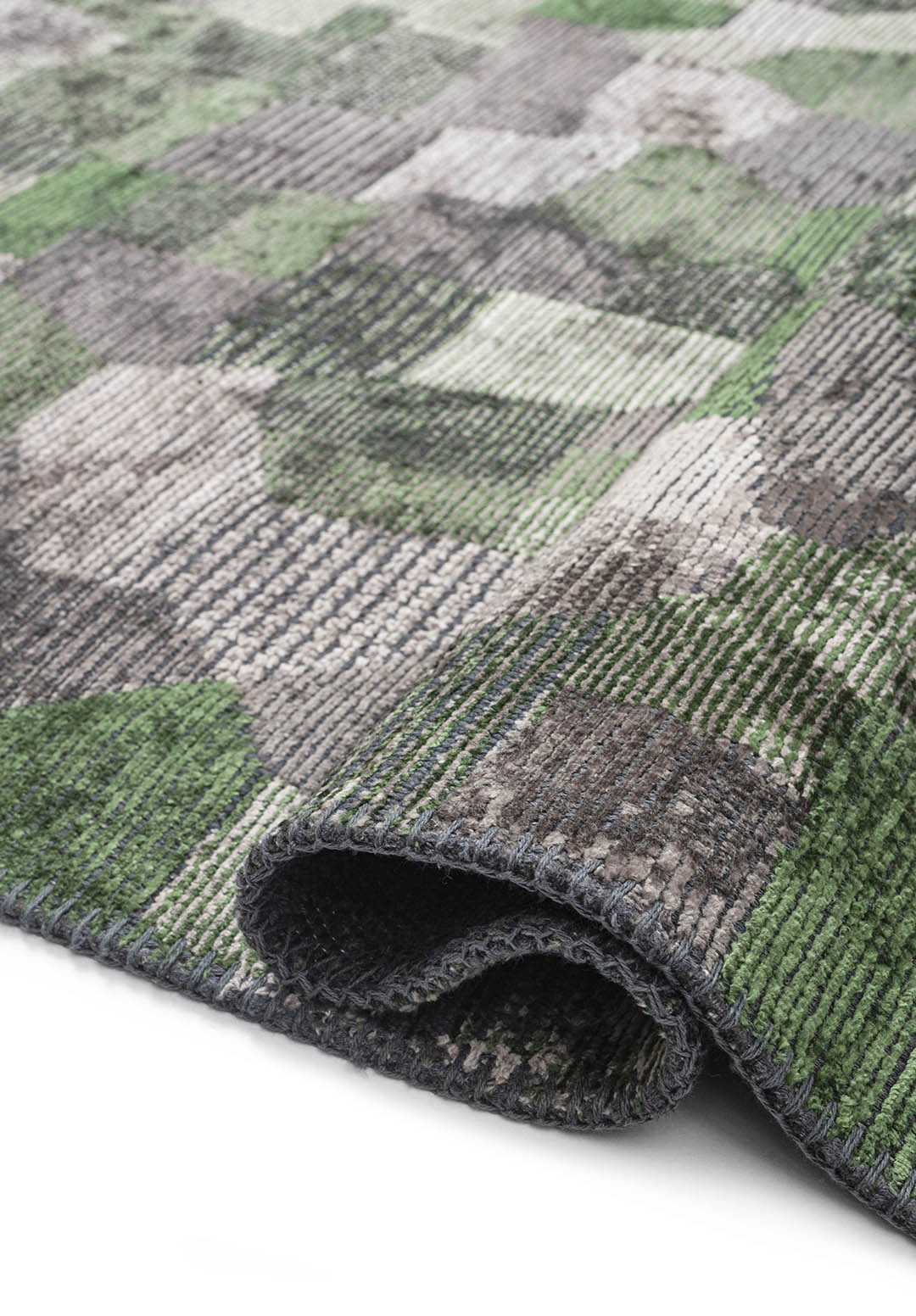 DUNE BEIGE - ANTHRACITE - FOREST GREEN RUG - 2