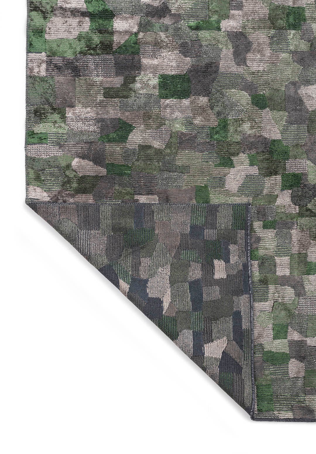DUNE BEIGE - ANTHRACITE - FOREST GREEN RUG - 3