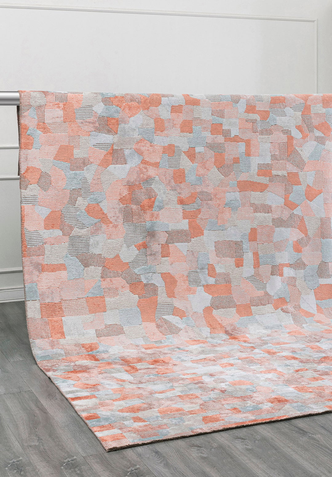 DUNE BONE - LIGHT CORAL - ICE BLUE RUG - 4