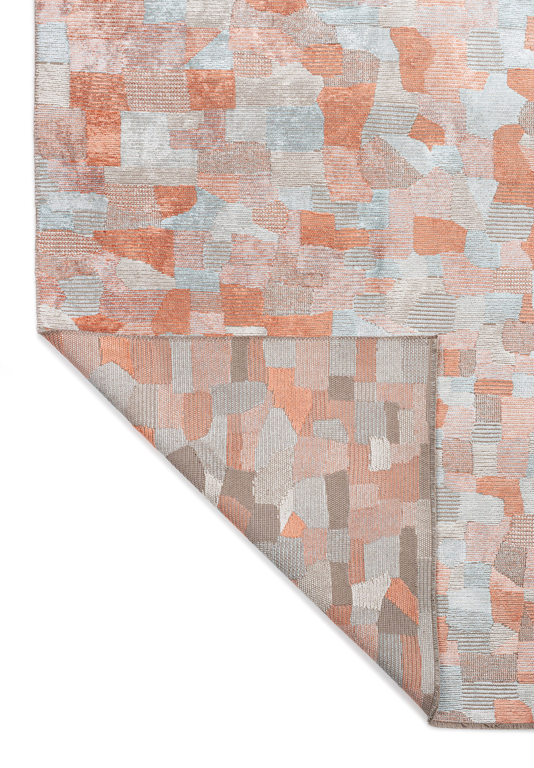 DUNE BONE - LIGHT CORAL - ICE BLUE RUG - 3
