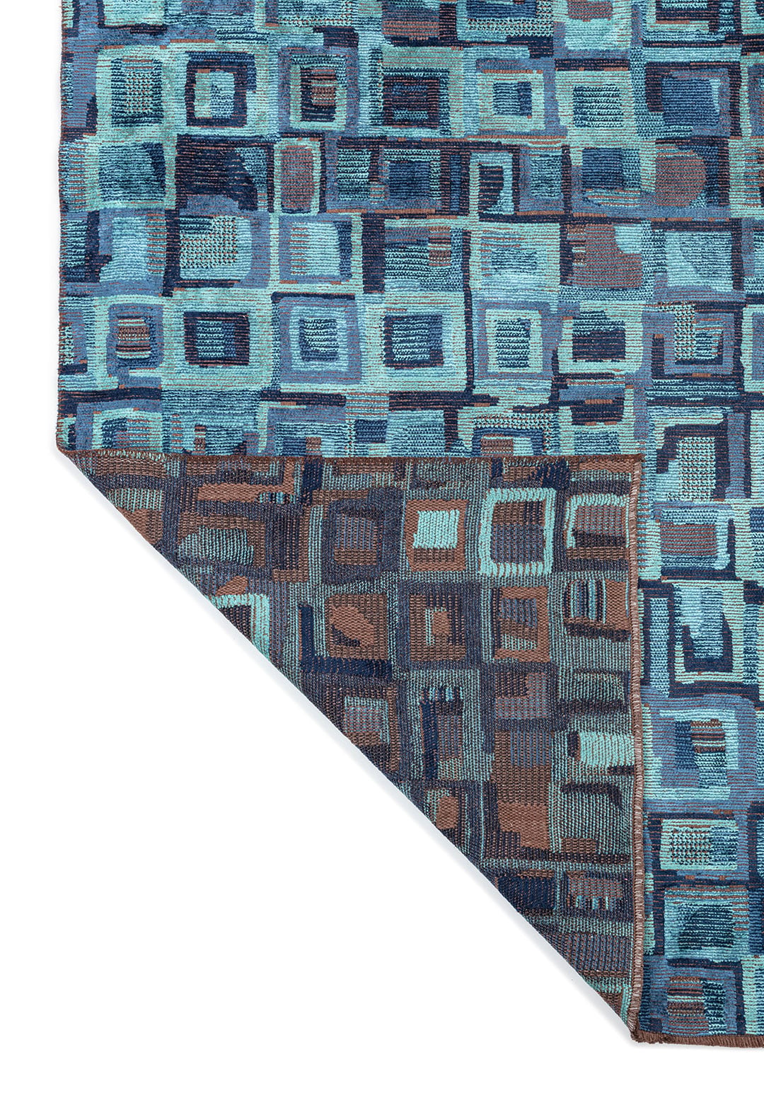 TRIBE TURQUOISE - DARK NAVY - NAVY BLUE RUG - 3