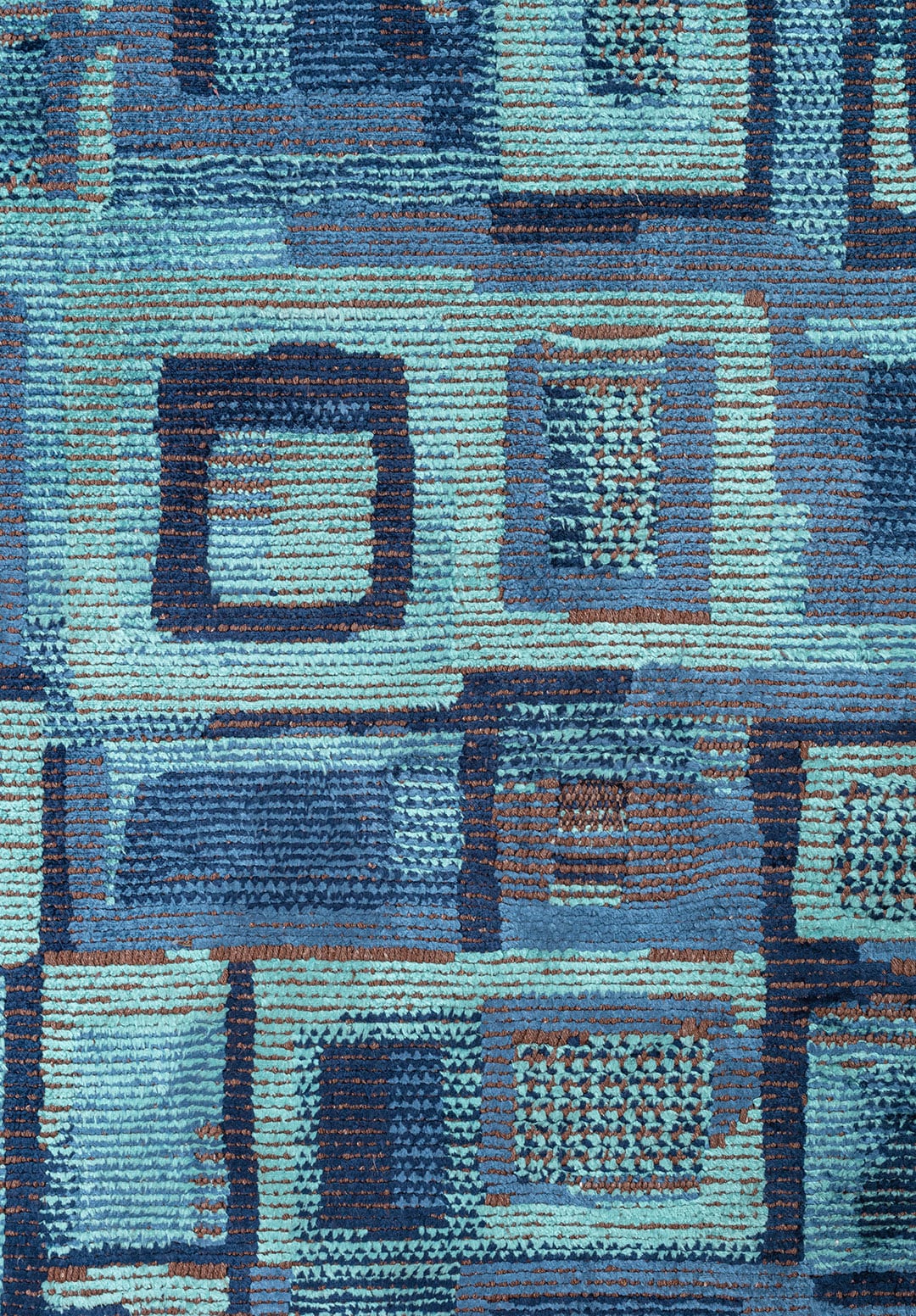 TRIBE TURQUOISE - DARK NAVY - NAVY BLUE RUG - 5