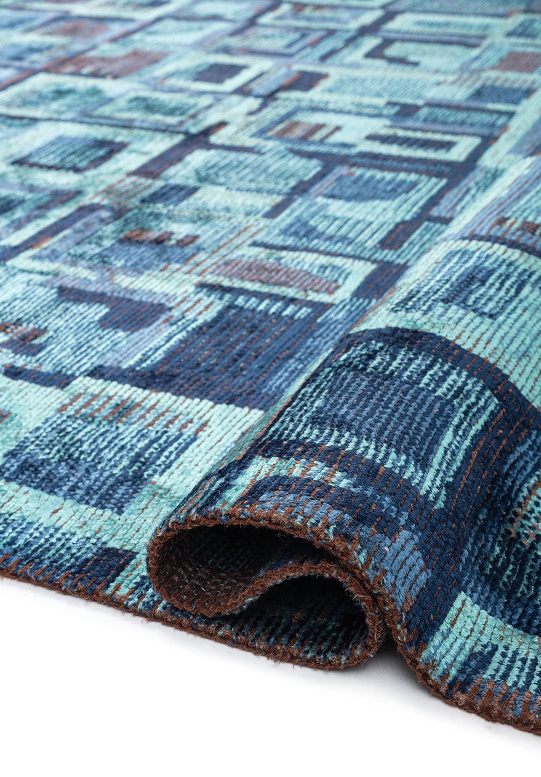 TRIBE TURQUOISE - DARK NAVY - NAVY BLUE RUG - 2