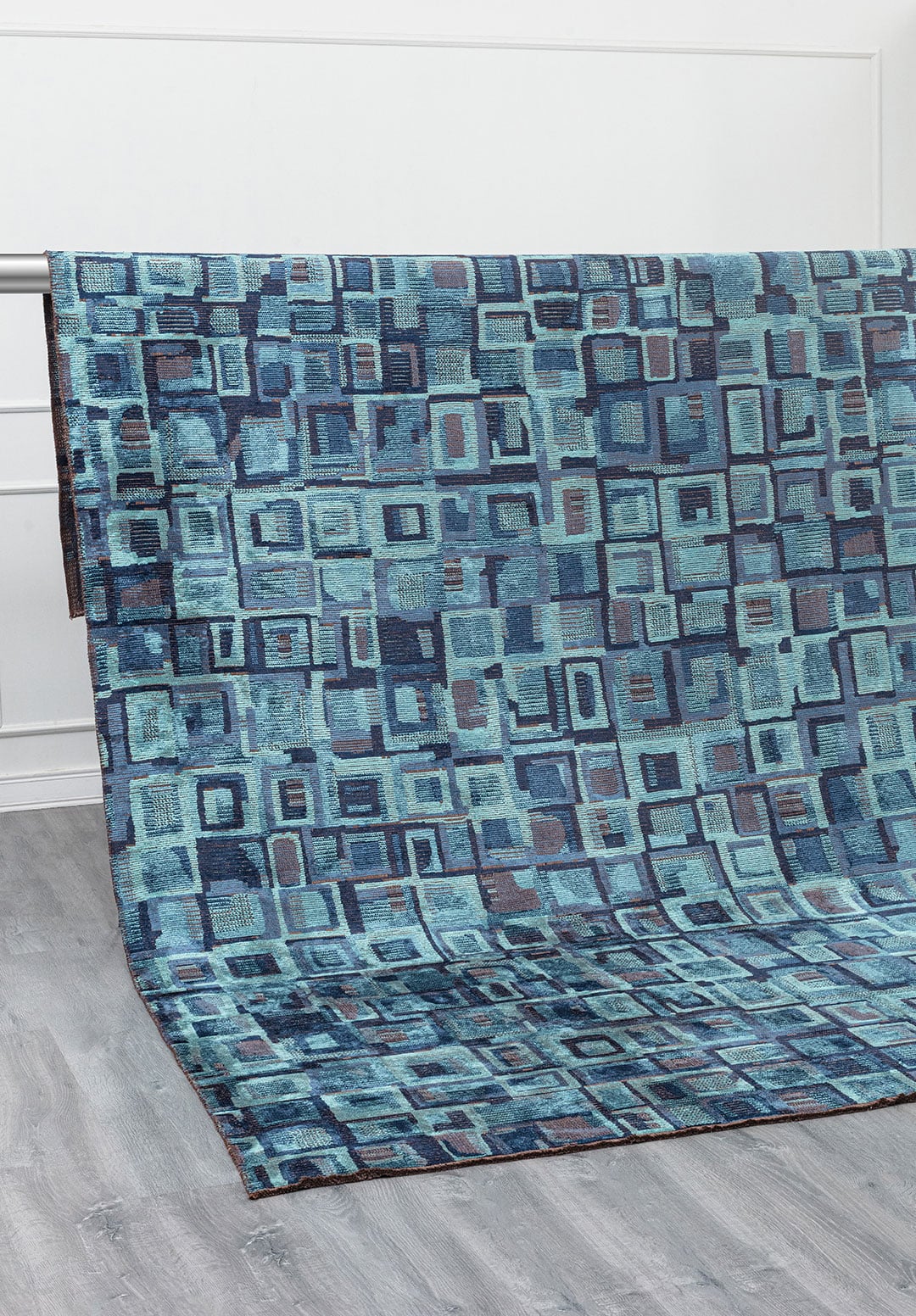 TRIBE TURQUOISE - DARK NAVY - NAVY BLUE RUG - 4