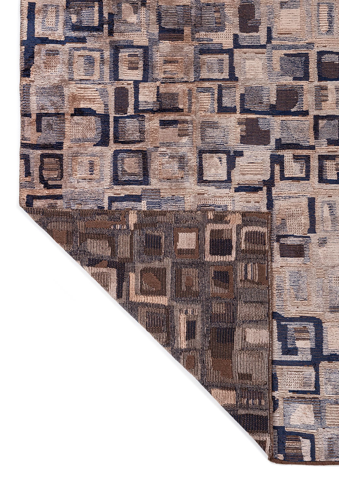 TRIBE ICE BLUE - DARK NAVY - LIGHT CREAM RUG - 3