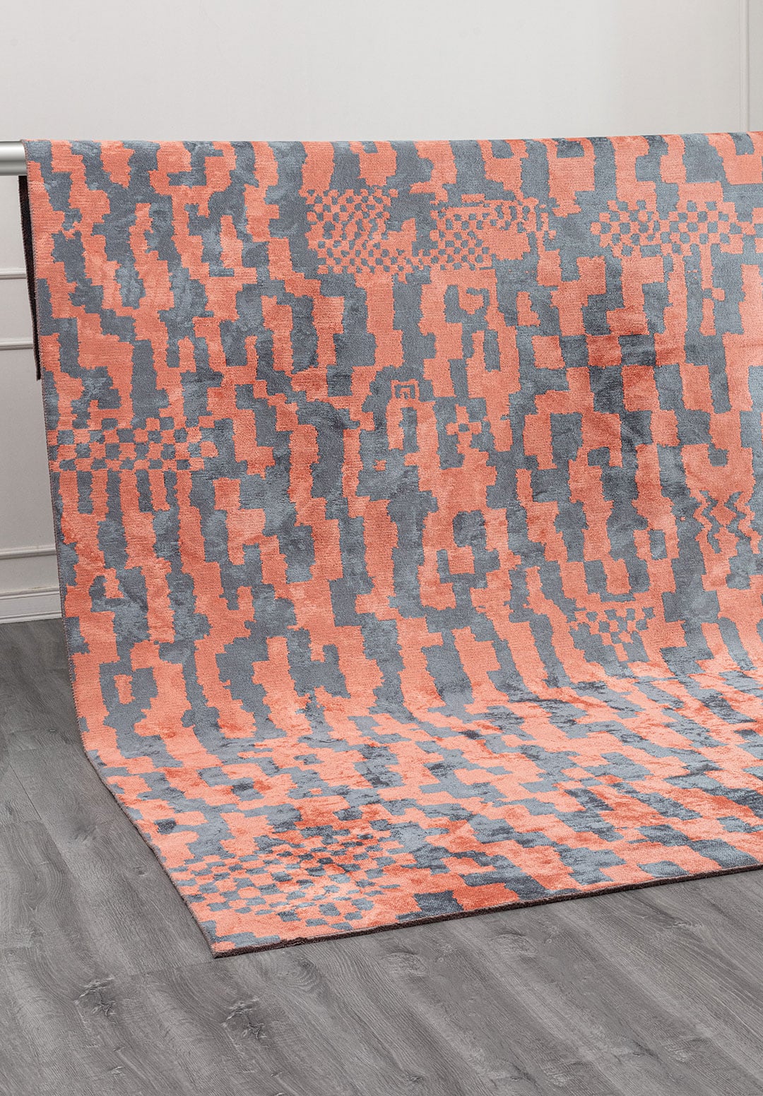SHIMMER LIGHT CORAL - BLUE RUG - 4