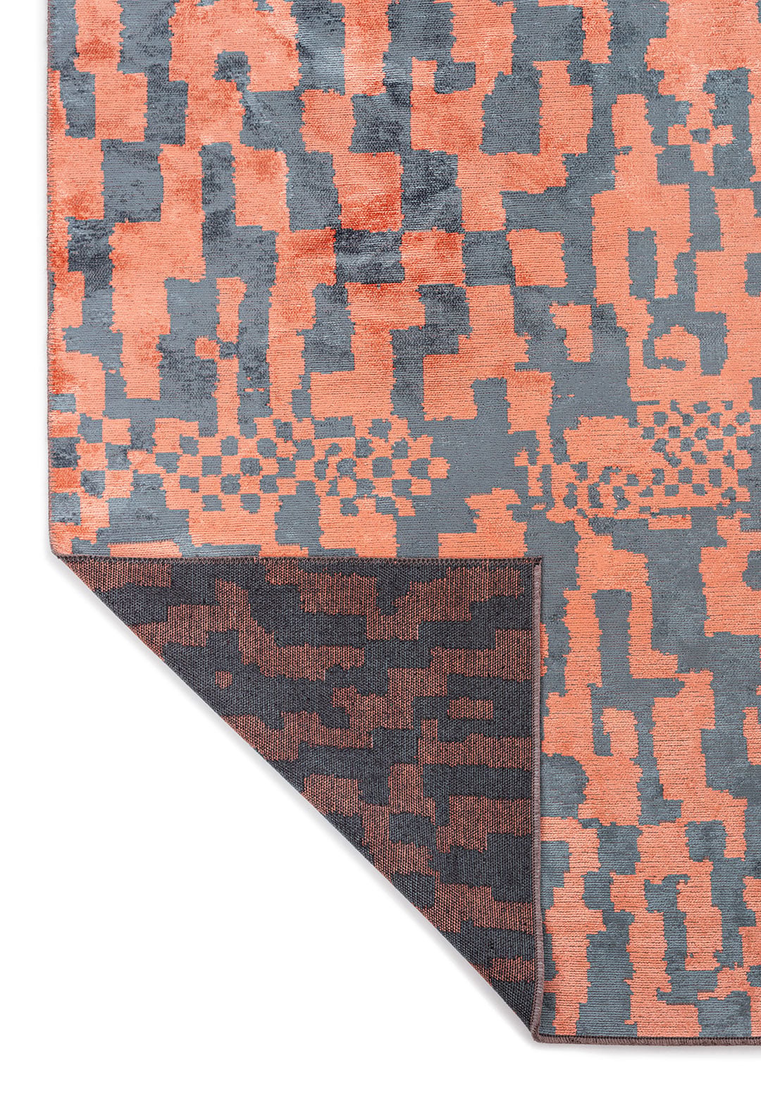 SHIMMER LIGHT CORAL - BLUE RUG - 3