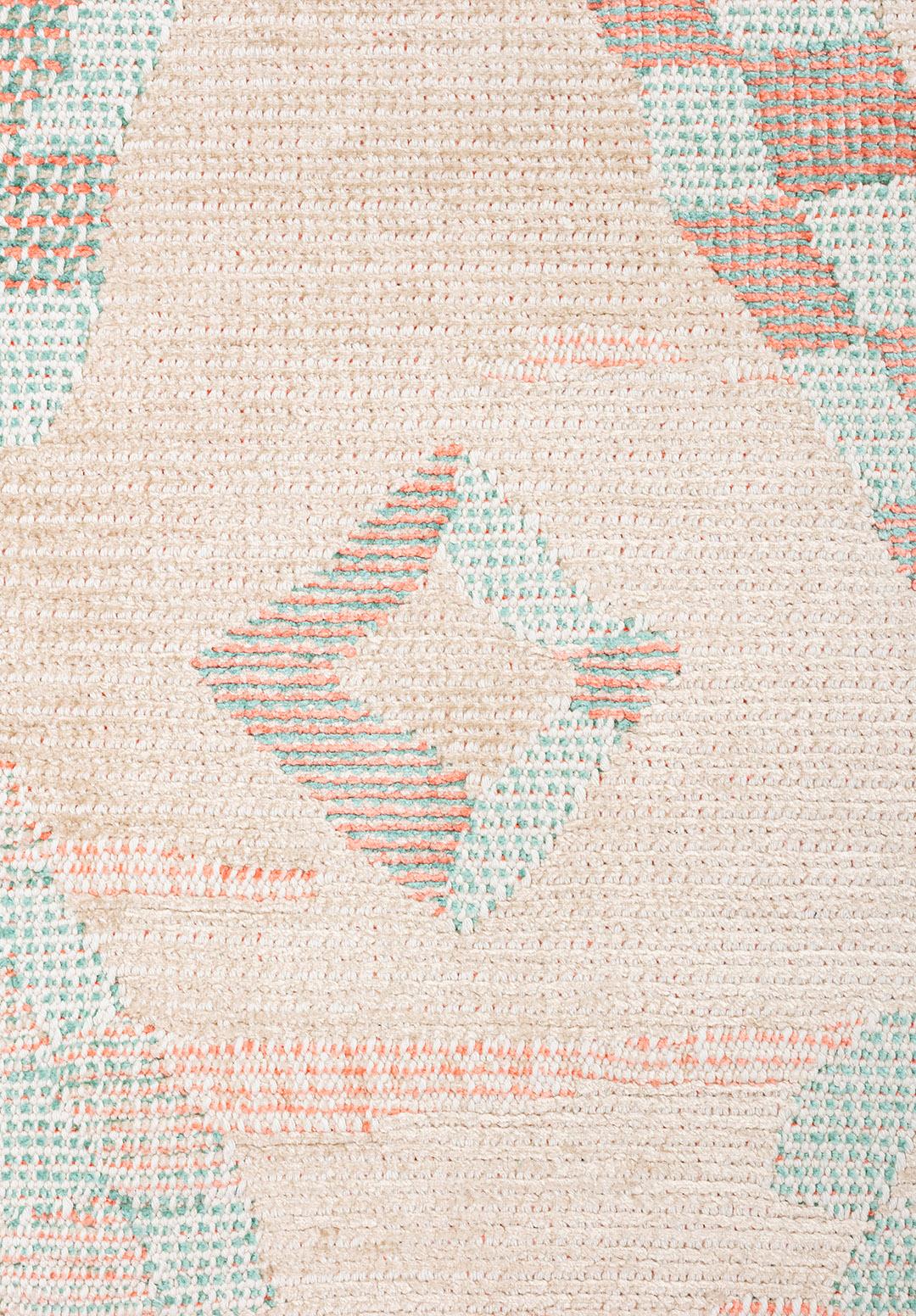 JASMINE RIVER GREEN - CREAM - LIGHT CORAL RUG - 5