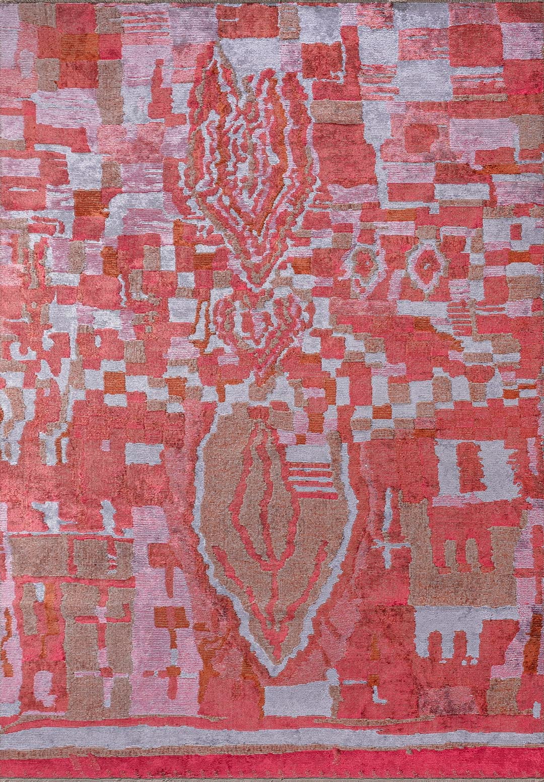 FOSSIL LILAC - RUST - FUSCHIA RUG - 1