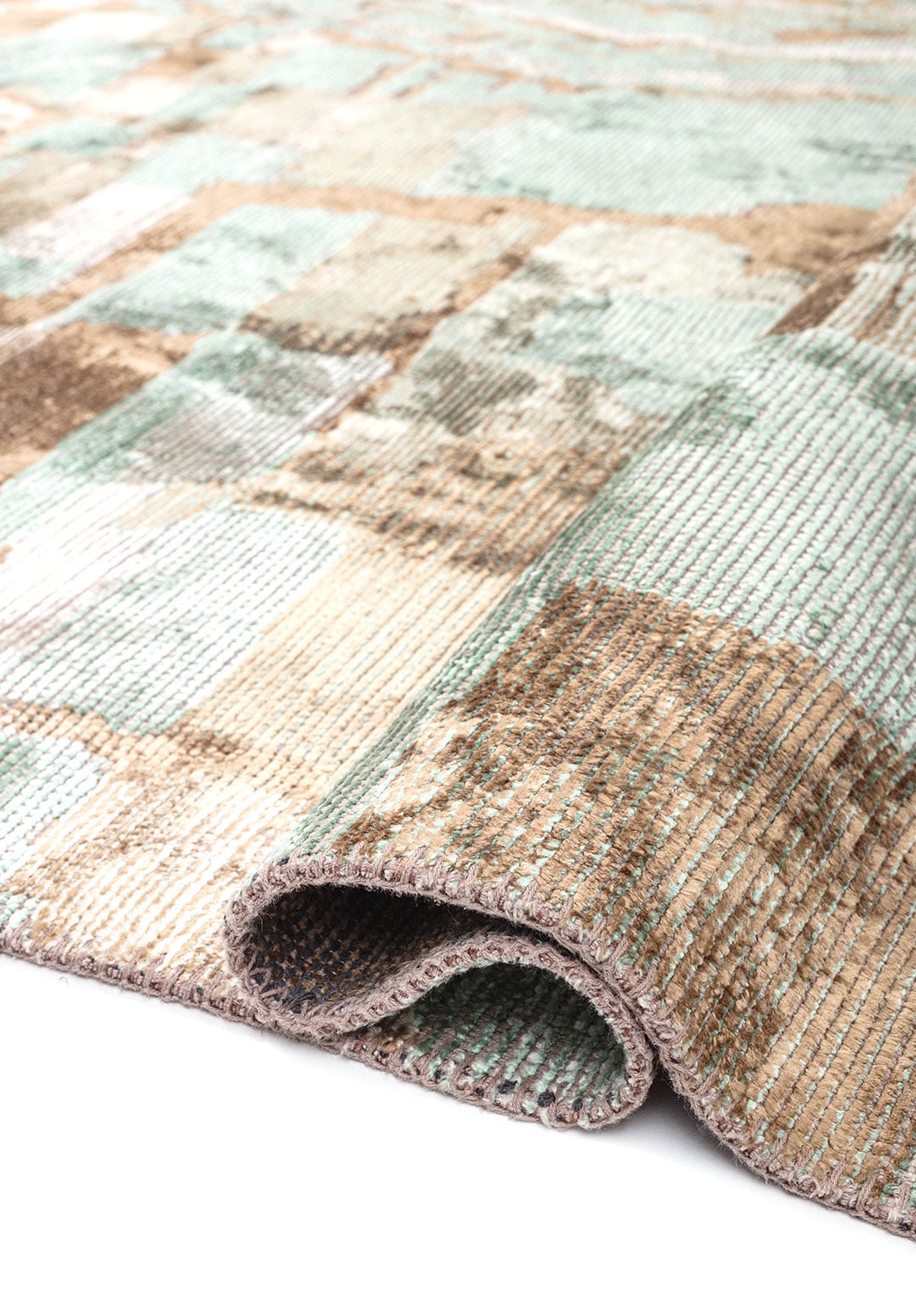FOSSIL MINK - LIGHT CREAM - RIVER GREEN RUG - 2