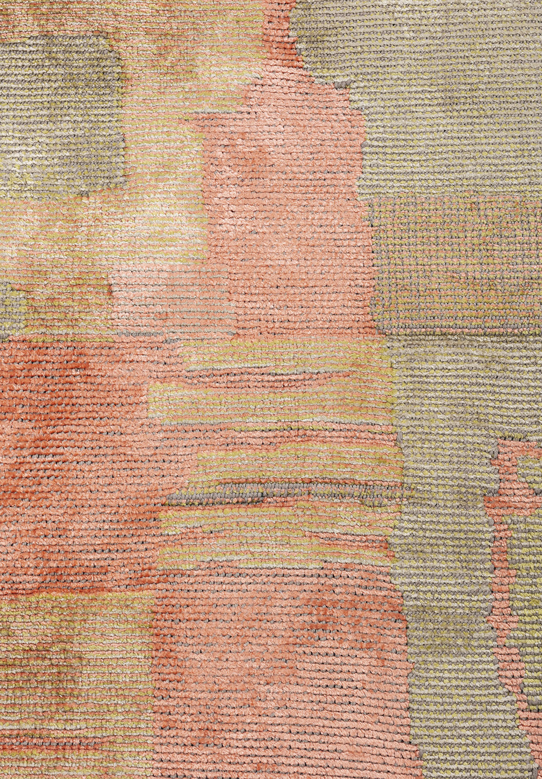 FOSSIL LIGHT CORAL - OLIVE GREEN - BEIGE RUG - 5