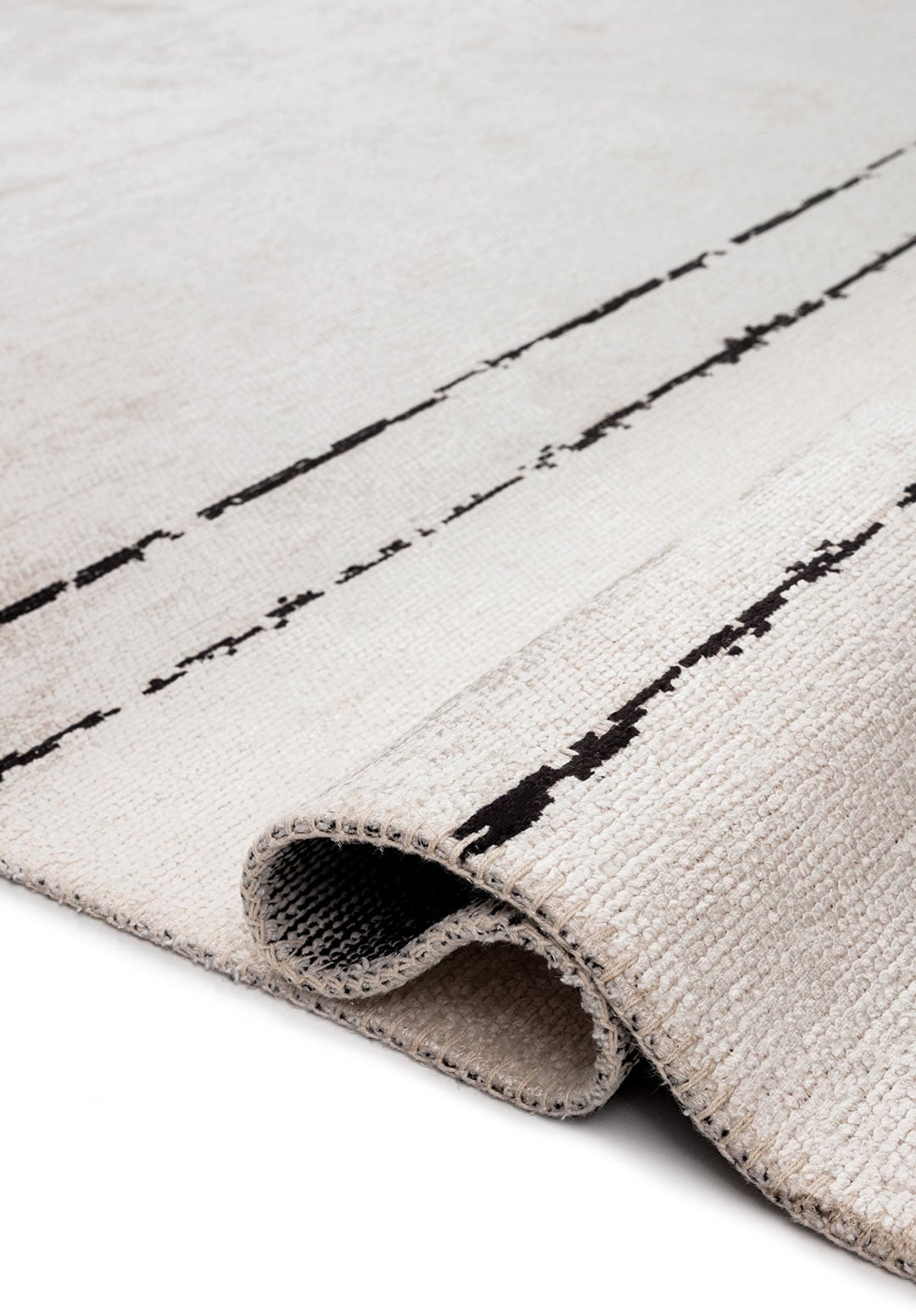 TRAIL BLACK - ECRU RUG - 2