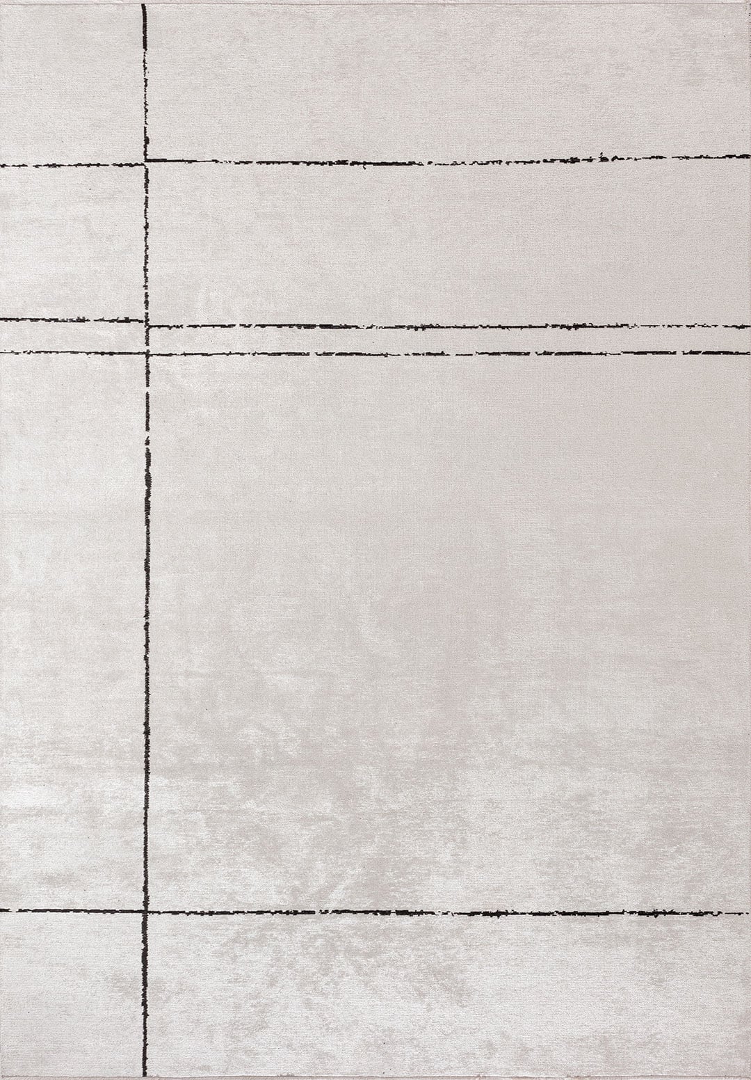TRAIL BLACK - ECRU RUG - 1