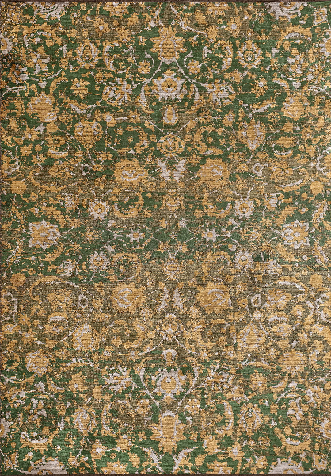 DREAM BONE - GOLD - FOREST GREEN RUG