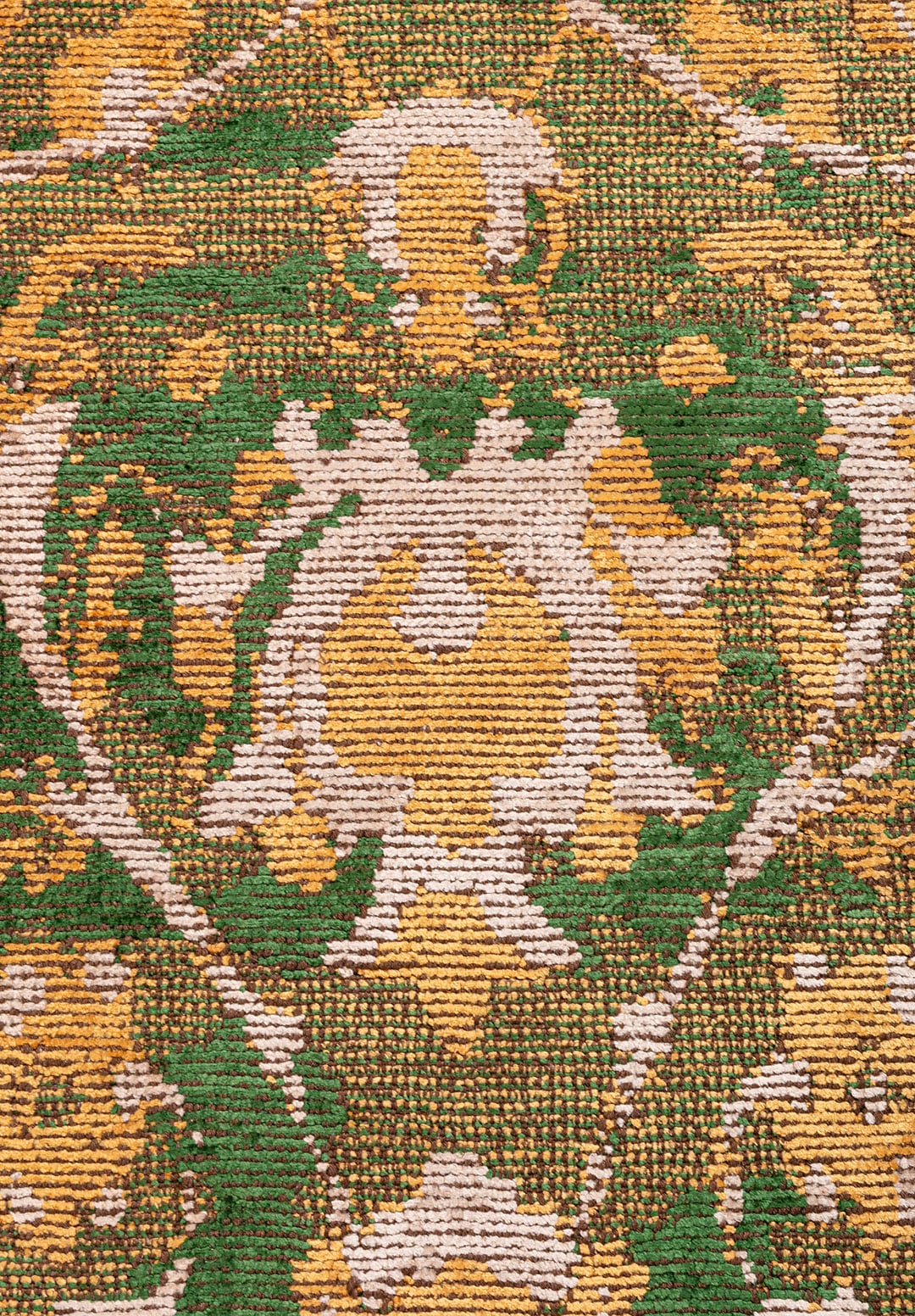 DREAM BONE - GOLD - FOREST GREEN RUG - 5