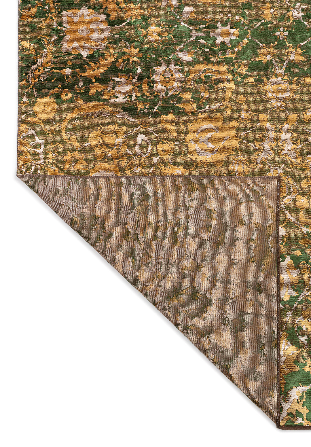 DREAM BONE - GOLD - FOREST GREEN RUG - 3