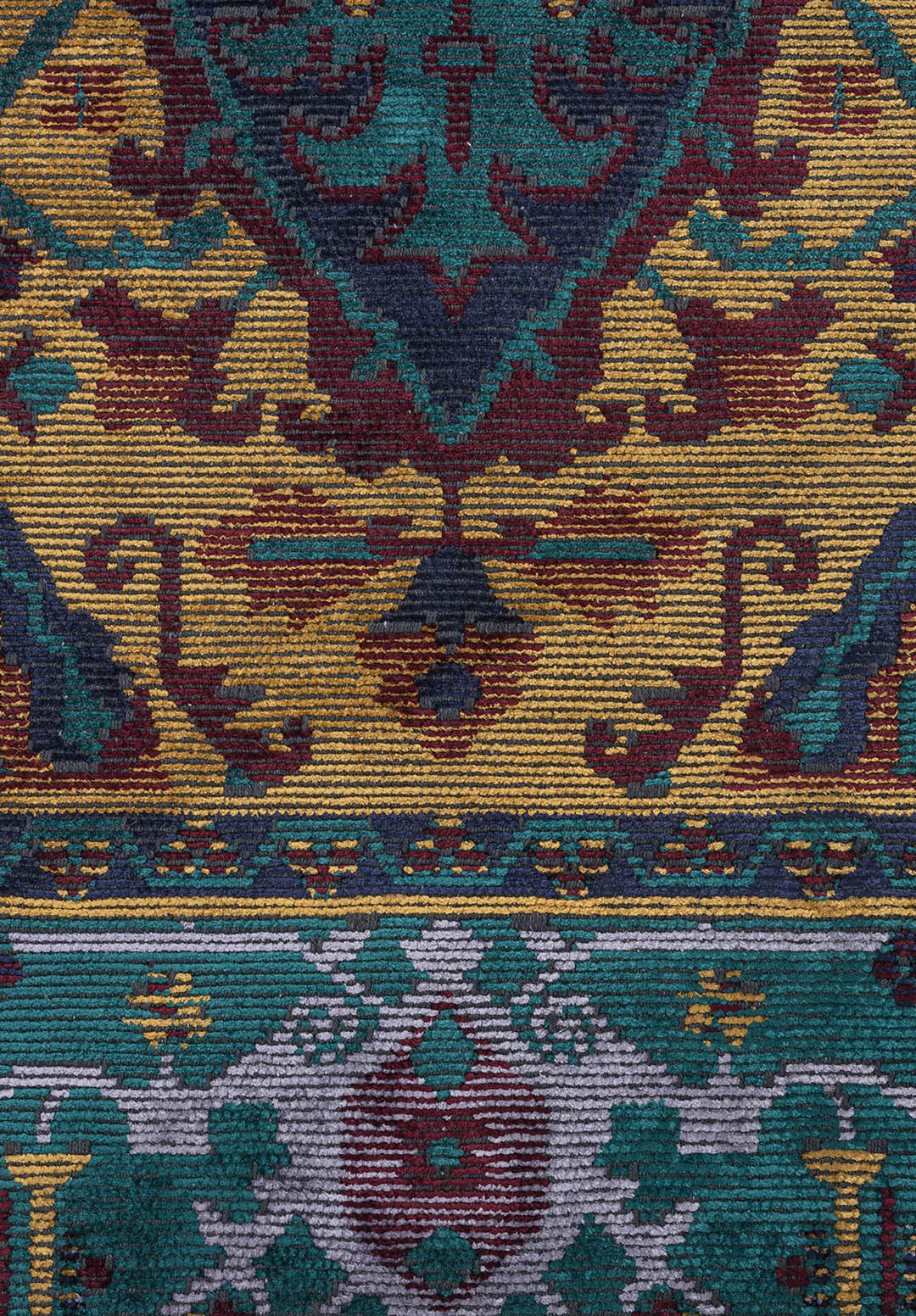 CITADEL DARK TURQUOISE - DARK NAVY - CHERRY - MUSTARD - LILAC RUG - 5