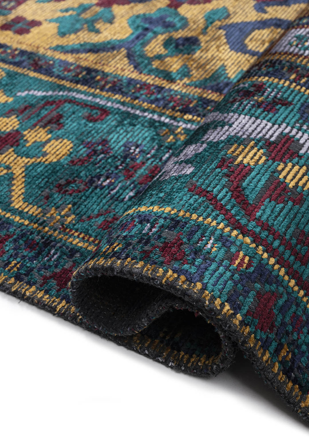 CITADEL DARK TURQUOISE - DARK NAVY - CHERRY - MUSTARD - LILAC RUG - 2