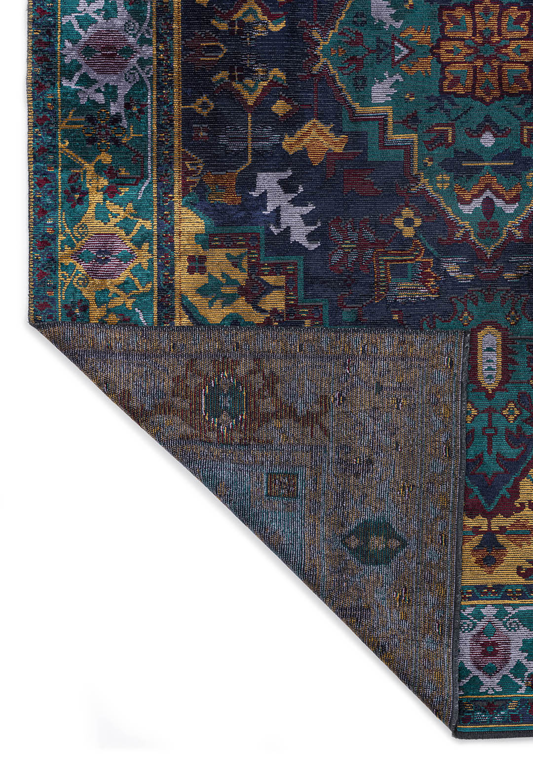 CITADEL DARK TURQUOISE - DARK NAVY - CHERRY - MUSTARD - LILAC RUG - 3