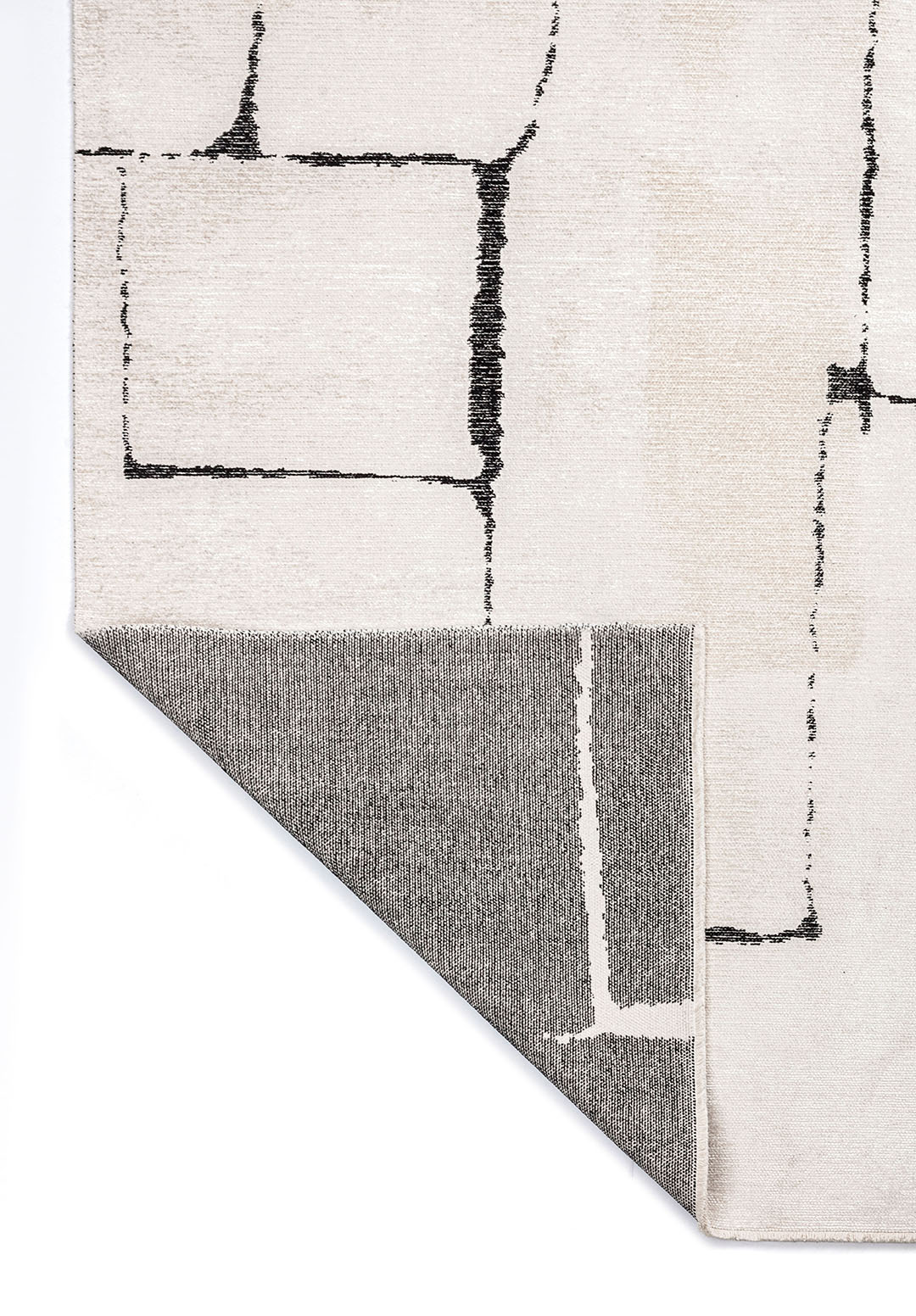 TRACE BLACK - ECRU RUG - 3