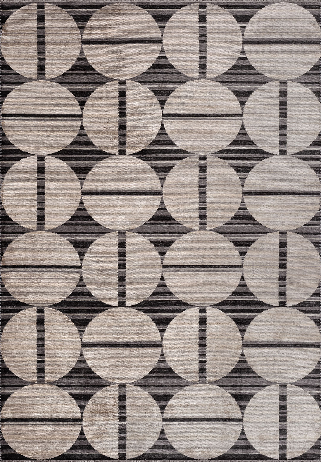 ECLIPSE BLACK - CHARCOAL - CREAM - GREY - LIGHT GREY - BONE RUG - 1