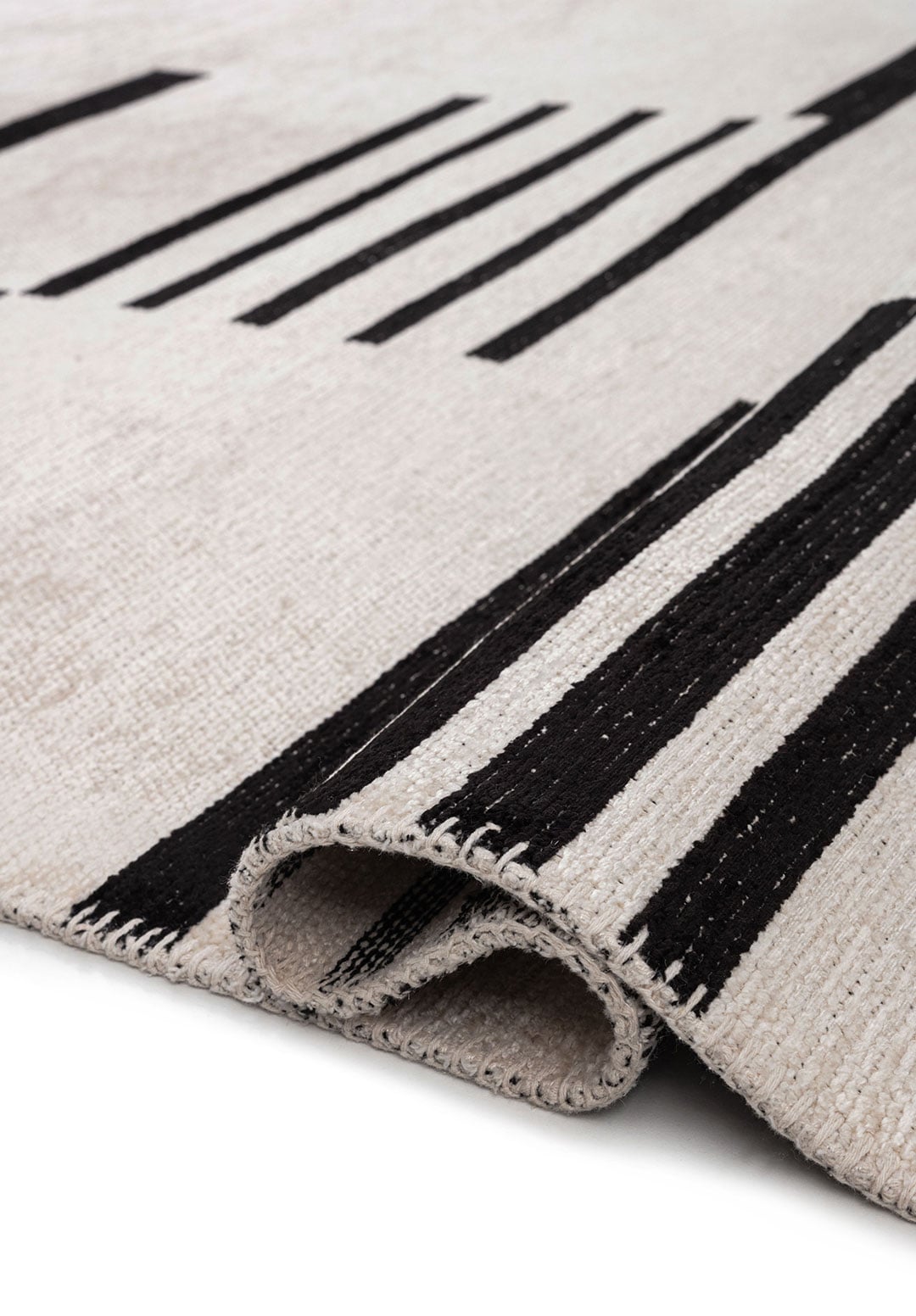 STEP BLACK - ECRU RUG - 2
