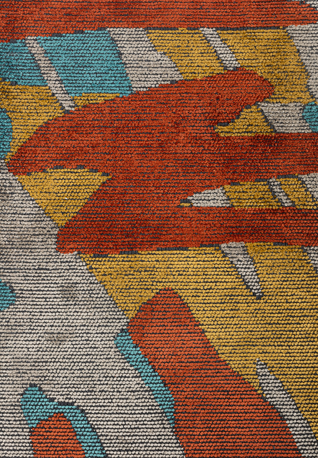 CARNIVAL DARK TERRA - TURQUOISE - MUSTARD - CREAM RUG - 5