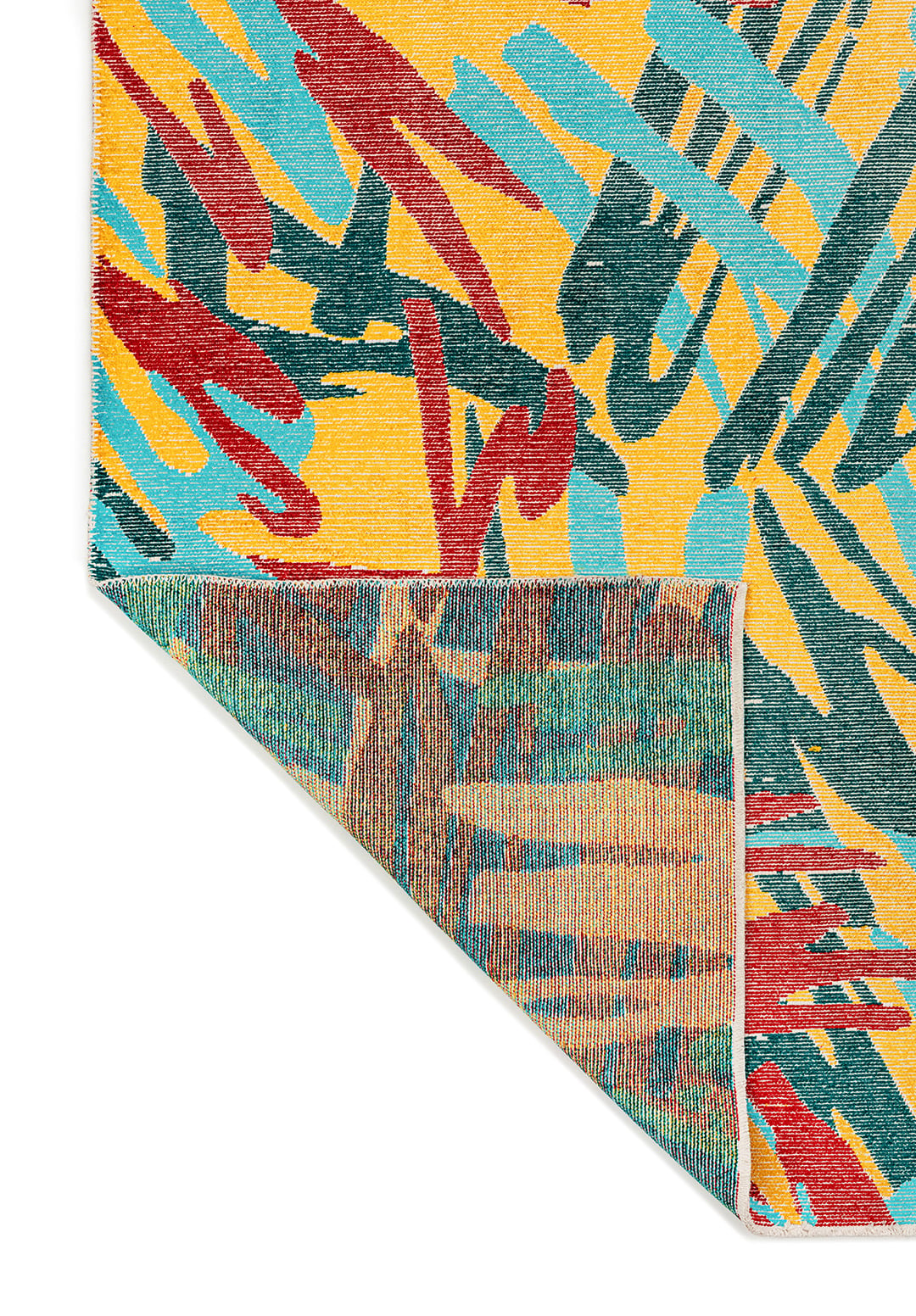 CARNIVAL RED - TURQUOISE - DARK TURQUOISE - YELLOW RUG - 3