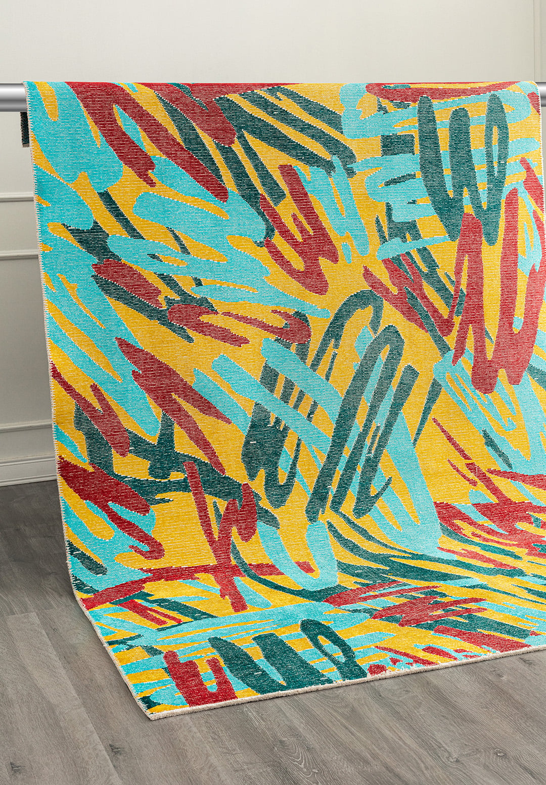 CARNIVAL RED - TURQUOISE - DARK TURQUOISE - YELLOW RUG - 4