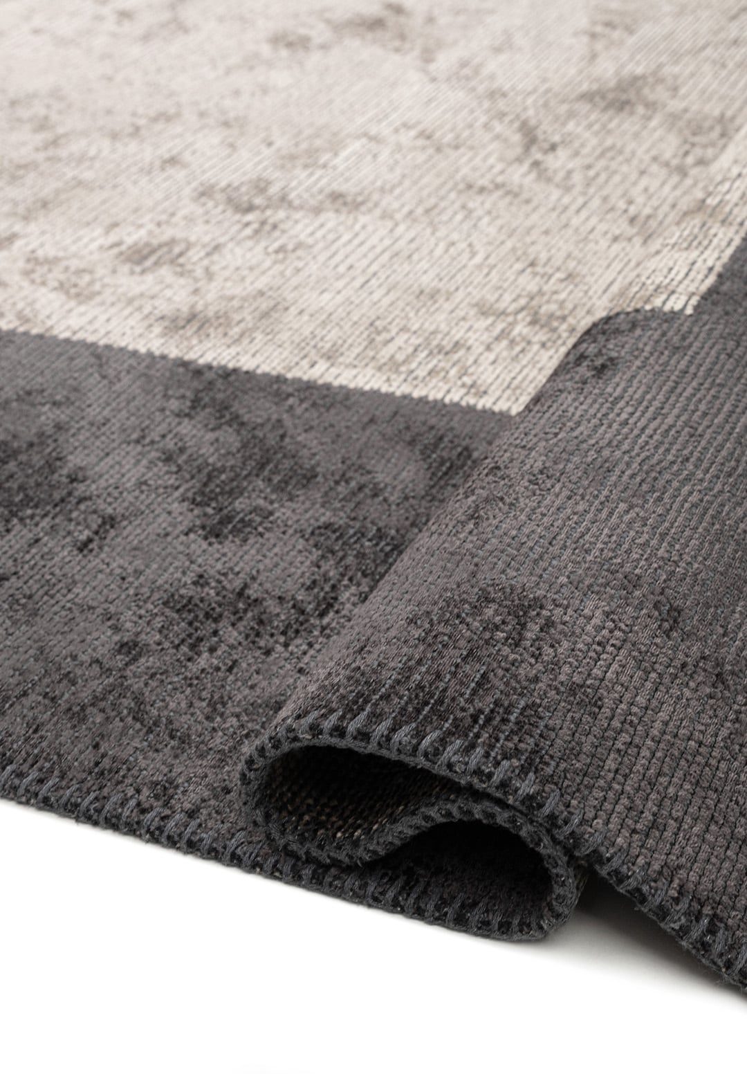 BORDER CHARCOAL - CREAM RUG - 2